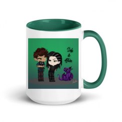 15oz Ceramic Mug with Color Inside