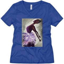 Ladies Relaxed Fit V-Neck Tee
