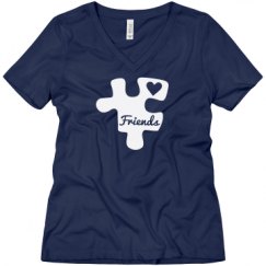Ladies Relaxed Fit V-Neck Tee