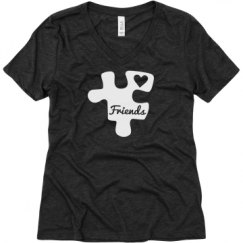 Ladies Relaxed Fit Super Soft Triblend V-Neck Tee