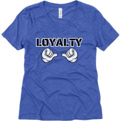 Ladies Relaxed Fit Super Soft Triblend V-Neck Tee