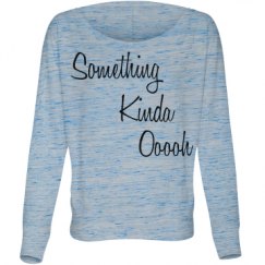 Ladies Flowy Long Sleeve Off The Shoulder Tee