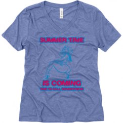 Ladies Relaxed Fit Super Soft Triblend V-Neck Tee