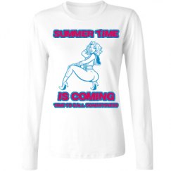 Ladies Relaxed Fit Basic Long Sleeve Tee