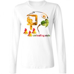 Ladies Relaxed Fit Basic Long Sleeve Tee