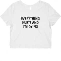 Ladies Slim Fit Crop Top Tee