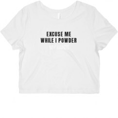 Ladies Slim Fit Crop Top Tee