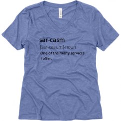 Ladies Relaxed Fit Super Soft Triblend V-Neck Tee