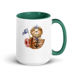 15oz Ceramic Mug with Color Inside