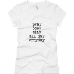 Ladies Slim Fit Basic Promo Jersey Tee