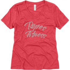 Ladies Relaxed Fit Super Soft Triblend V-Neck Tee