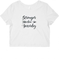 Ladies Slim Fit Crop Top Tee