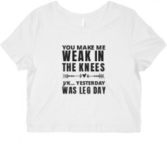 Ladies Slim Fit Crop Top Tee