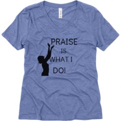 Ladies Relaxed Fit Super Soft Triblend V-Neck Tee