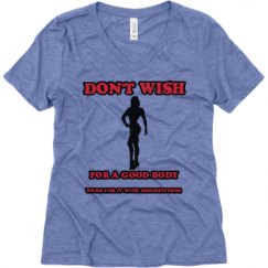 Ladies Relaxed Fit Super Soft Triblend V-Neck Tee