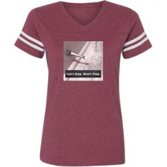 Ladies Relaxed Fit Vintage Sports Tee
