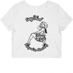 Ladies Slim Fit Crop Top Tee