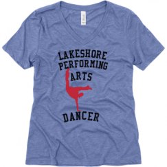 Ladies Relaxed Fit Super Soft Triblend V-Neck Tee