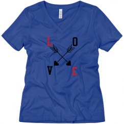 Ladies Relaxed Fit V-Neck Tee