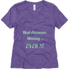 Ladies Relaxed Fit Super Soft Triblend V-Neck Tee