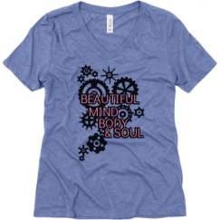 Ladies Relaxed Fit Super Soft Triblend V-Neck Tee