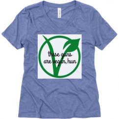 Ladies Relaxed Fit Super Soft Triblend V-Neck Tee