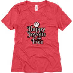 Ladies Relaxed Fit Super Soft Triblend V-Neck Tee