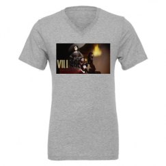 Unisex CVC Jersey V-Neck T-Shirt