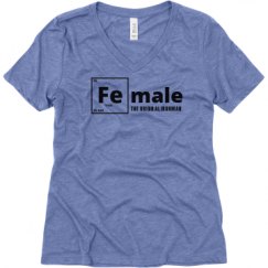 Ladies Relaxed Fit Super Soft Triblend V-Neck Tee