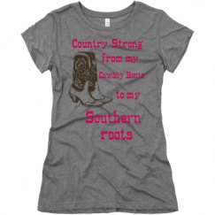 Ladies Slim Fit Super Soft Triblend Tee