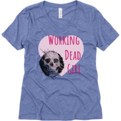 Ladies Relaxed Fit Super Soft Triblend V-Neck Tee