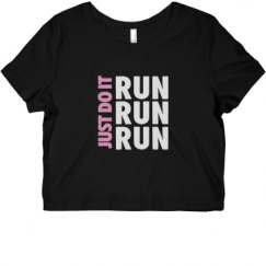 Ladies Slim Fit Crop Top Tee