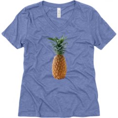 Ladies Relaxed Fit Super Soft Triblend V-Neck Tee