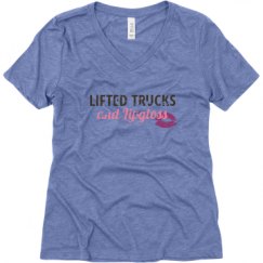 Ladies Relaxed Fit Super Soft Triblend V-Neck Tee