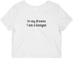 Ladies Slim Fit Crop Top Tee