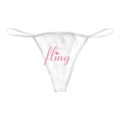 Basic White Thong Underwear