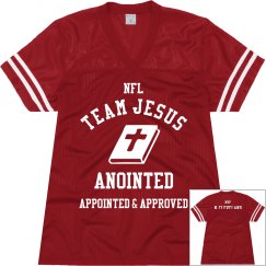 Red/White Team Jesus Women's Jersey