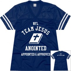 Denim Blue/White Team Jesus Women's Jersey