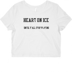 Ladies Slim Fit Crop Top Tee