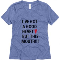 Ladies Relaxed Fit Super Soft Triblend V-Neck Tee