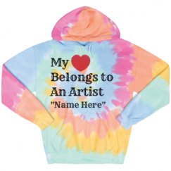 Unisex Tie-Dye Fleece Hoodie