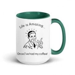 15oz Ceramic Mug with Color Inside