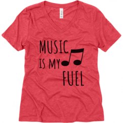 Ladies Relaxed Fit Super Soft Triblend V-Neck Tee