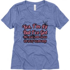 Ladies Relaxed Fit Super Soft Triblend V-Neck Tee