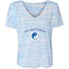 Ladies Flowy Slouchy V-Neck Tee