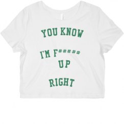 Ladies Slim Fit Crop Top Tee