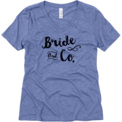 Ladies Relaxed Fit Super Soft Triblend V-Neck Tee