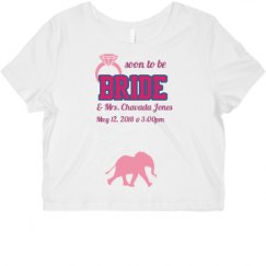 Ladies Slim Fit Crop Top Tee