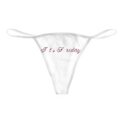 Basic White Thong Underwear