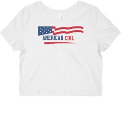 Ladies Slim Fit Crop Top Tee